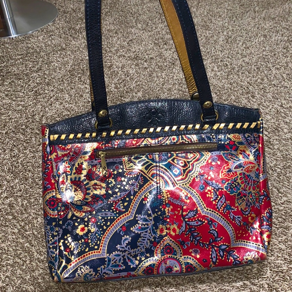 Women’s Multicolor Paisley Tote Bag - Navy & Red